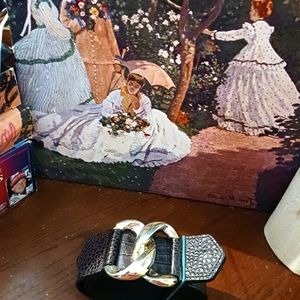 🎁Zara Leather Belt Brown Alligator🇪🇸 Pattern,Fits 27"-34",Like New!,🎁 🍎 💝